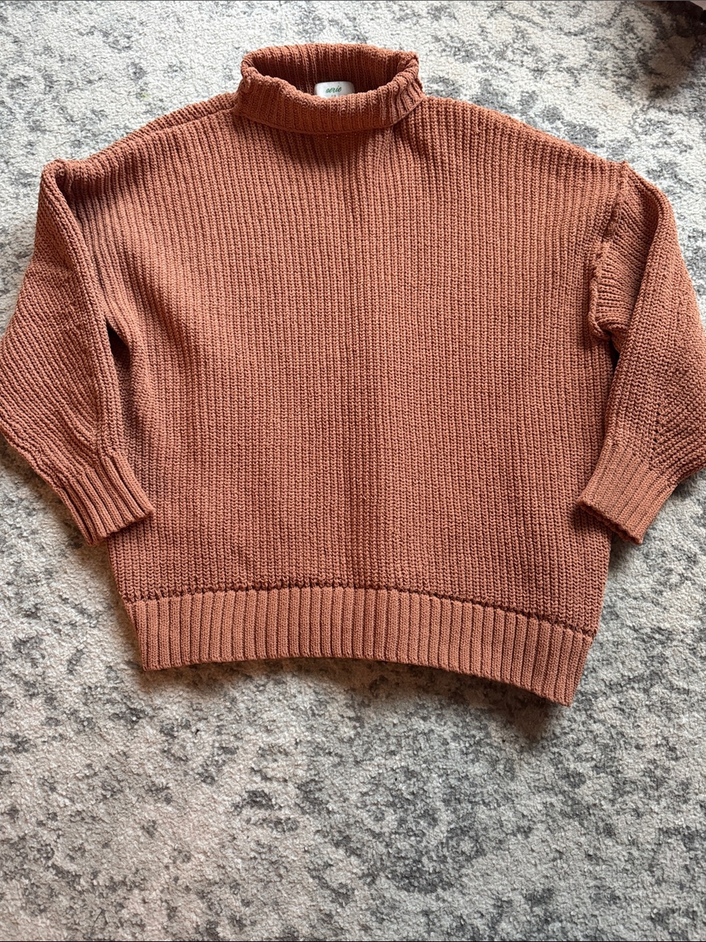 Aerie Rust Knit Turtleneck Sweater
